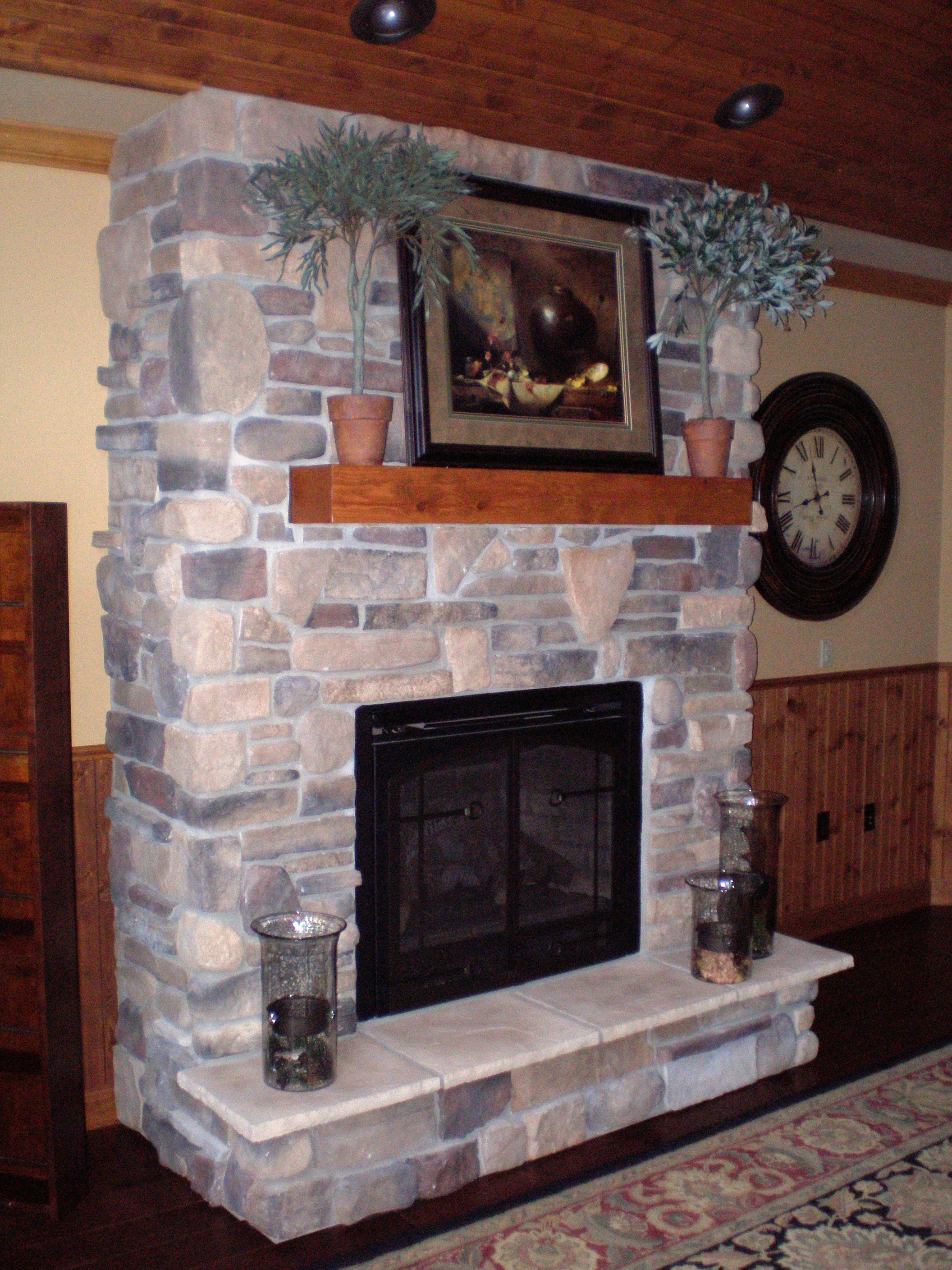 Boulder Brown Hi Teak Exterior Fireplace