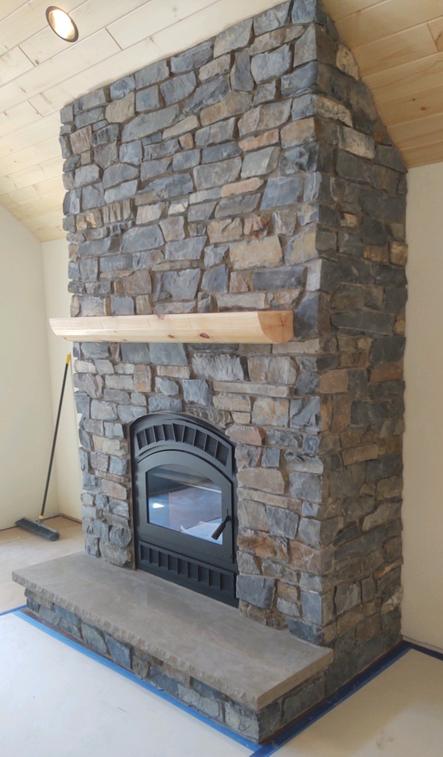 Classic Stone Blue River Fireplace