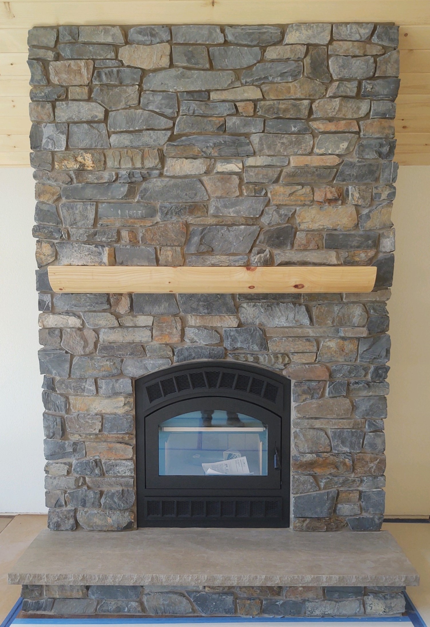 Classic Stone Blue River Fireplace