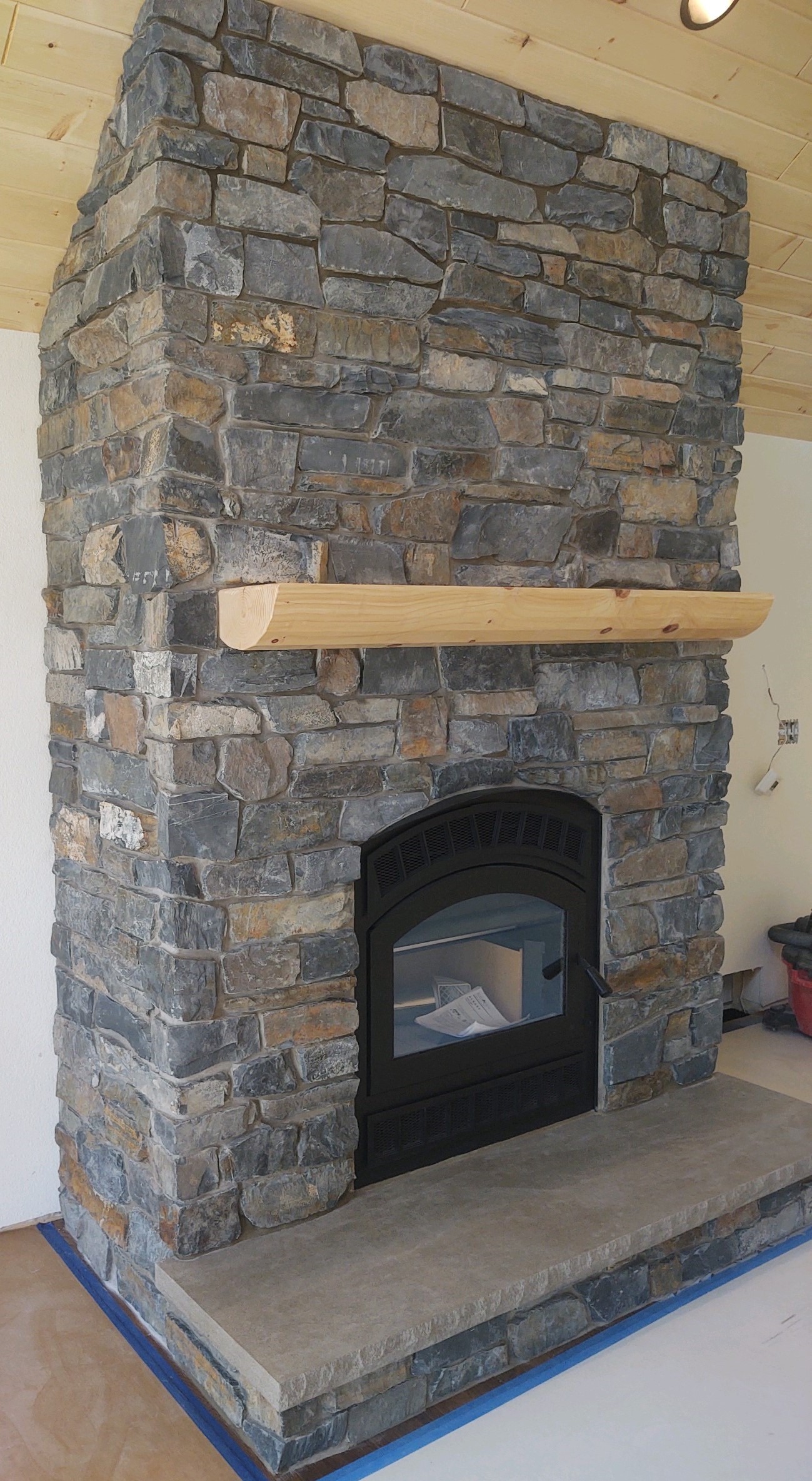 Classic Stone Blue River Fireplace