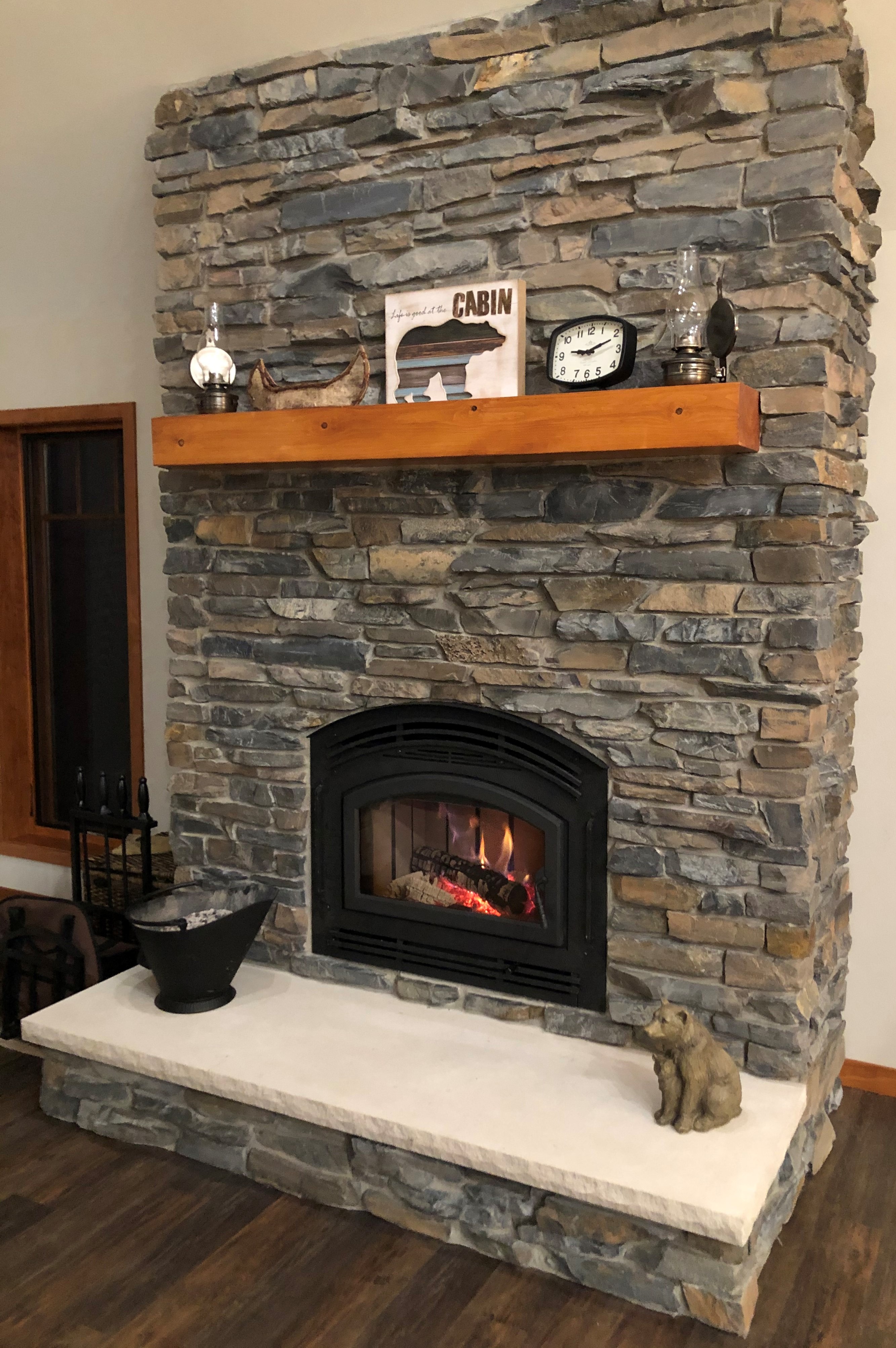 Classic Stone Blue River Fireplace