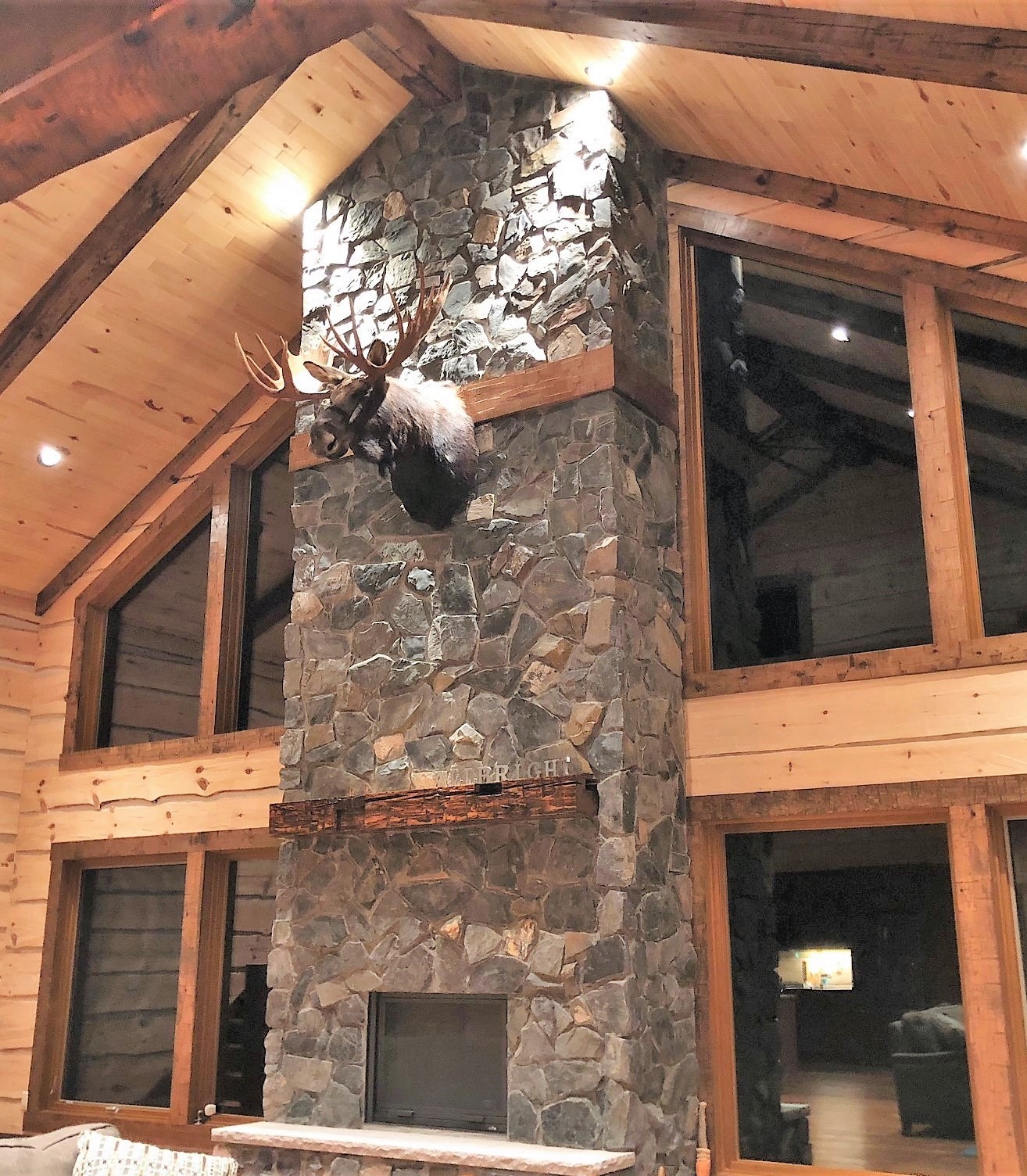 Classic Stone Blue River Fireplace