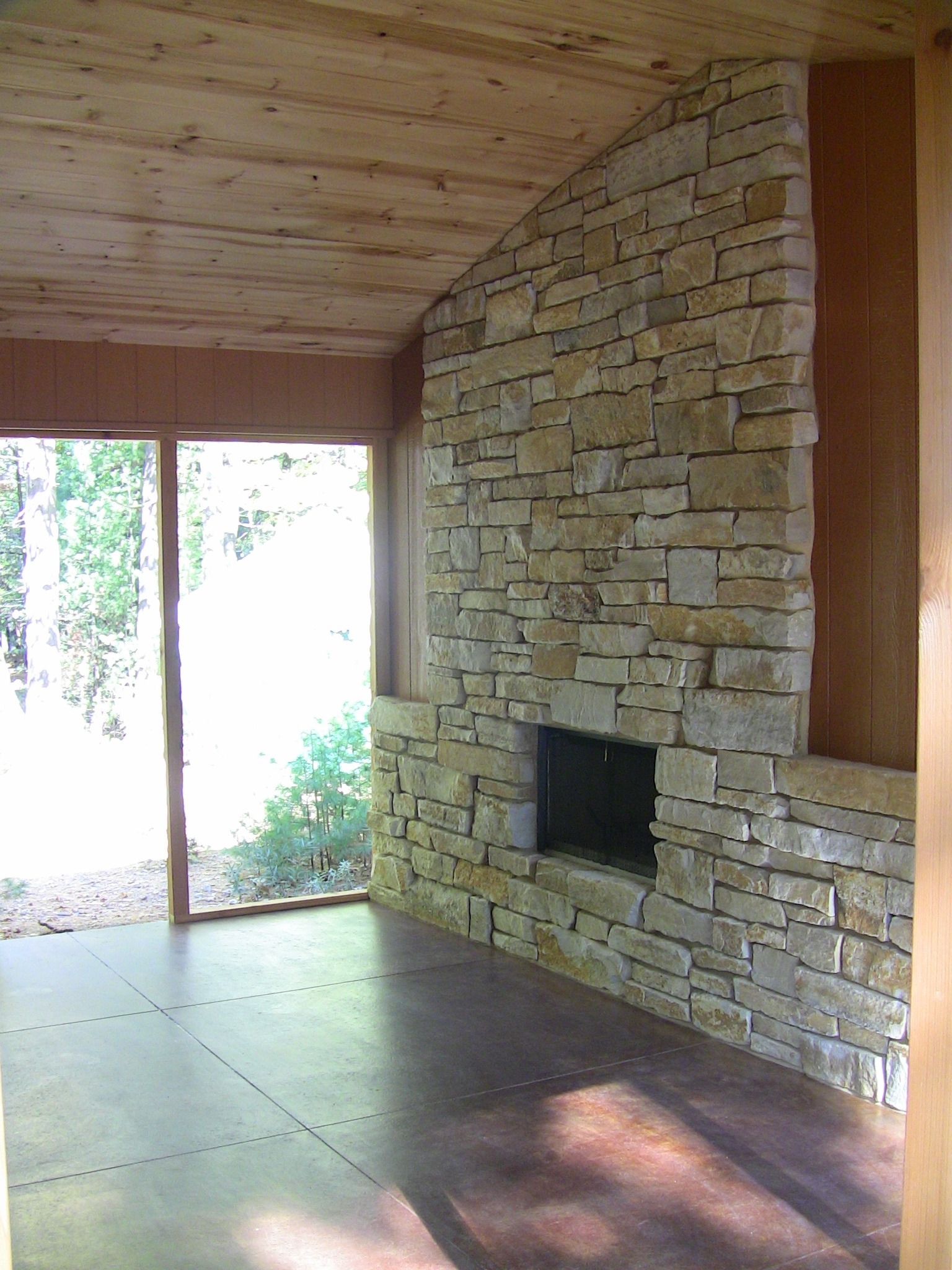 Classic Stone Grey Bull Fireplace